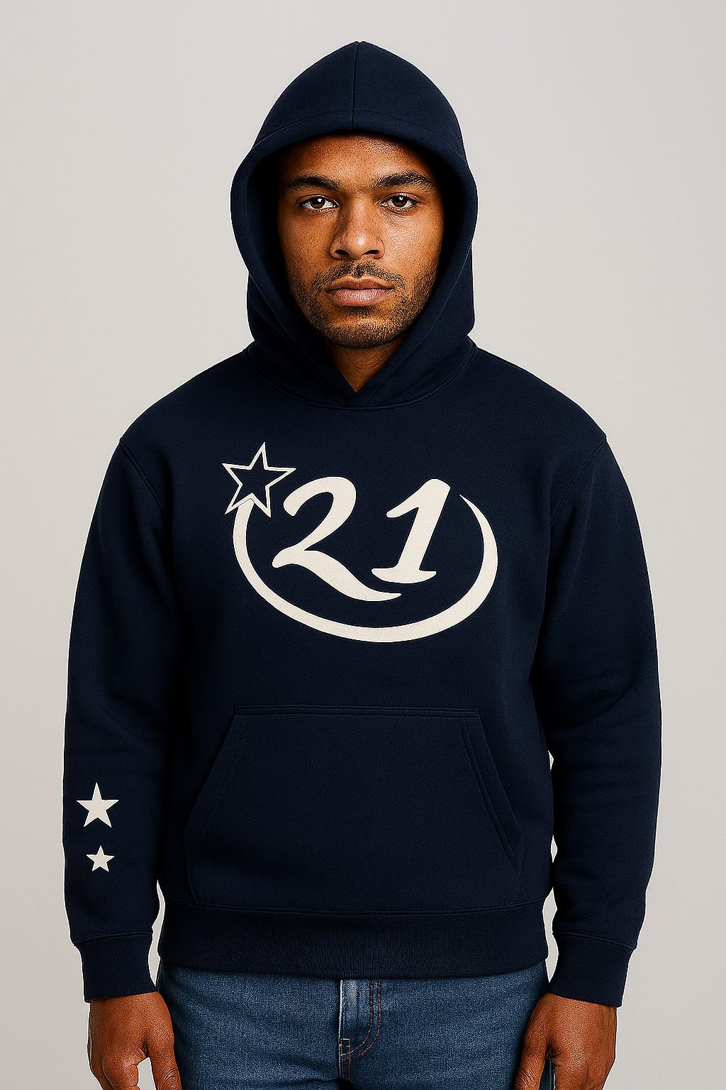 21 Couture™ Signature Hoodie – Navy Blue